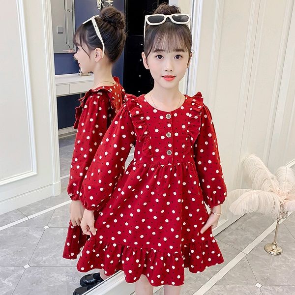 girls 2022 style new year festive winter thickened sanded long-sleeved polka dot wood ear edge floral shard thickened long skirt princesstid, Red;yellow
girls 2022 style new year festive winter thickened sanded long-sleeved polka dot wood ear edge floral shard thickened long skirt princesstid, Red;yellow