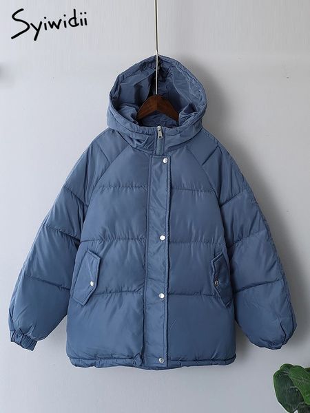 women s down parkas syiwidii autumn winter jacket thicken warm coat with a hood oversized streetwear blue khaki parka elegant outerwear 2212, Black
women s down parkas syiwidii autumn winter jacket thicken warm coat with a hood oversized streetwear blue khaki parka elegant outerwear 2212, Black