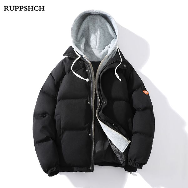 men s down parkas autumn winter hooded jackets thickening trend loose warm parka jacket cotton splicing 221205, Black
men s down parkas autumn winter hooded jackets thickening trend loose warm parka jacket cotton splicing 221205, Black