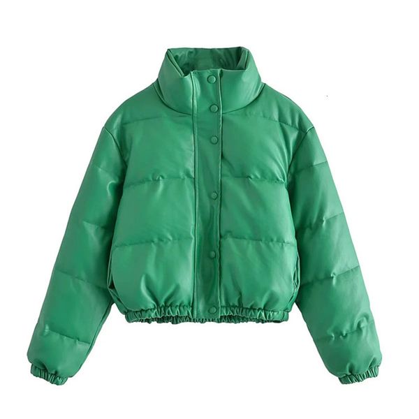 women s down parka fashion faux leather thick warm padded jacket coat vintage long sleeve elastic hem female outerwear chic 221205, Black
women s down parka fashion faux leather thick warm padded jacket coat vintage long sleeve elastic hem female outerwear chic 221205, Black