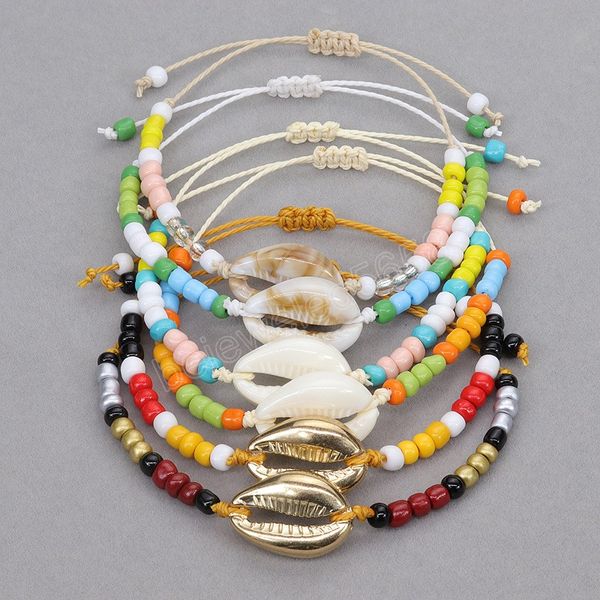 handmade colorful acrylic shell charm bracelets adjustable small beads string rope braided bracelet anklet jewelry gifts, Golden;silver
handmade colorful acrylic shell charm bracelets adjustable small beads string rope braided bracelet anklet jewelry gifts, Golden;silver