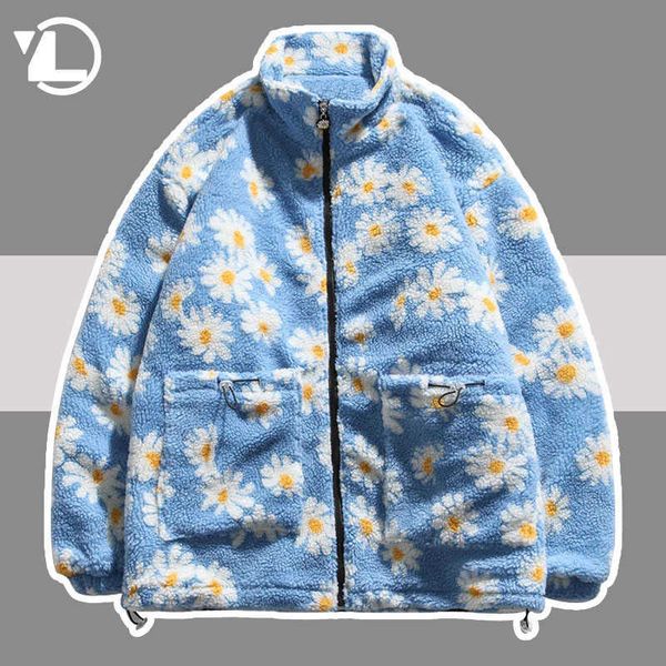 men's jackets cotton padded thick parkas jackets men streetwear hip hop daisy print fleece warm full zip coats fashion harajuku coat t2, Black;brown
men's jackets cotton padded thick parkas jackets men streetwear hip hop daisy print fleece warm full zip coats fashion harajuku coat t2, Black;brown