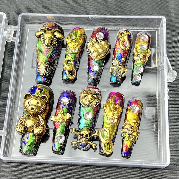 nail practice display punk skulls bear design press on nails y2k colorful false nails tips handmade long coffin stiletto acrylic fake nail w
nail practice display punk skulls bear design press on nails y2k colorful false nails tips handmade long coffin stiletto acrylic fake nail w