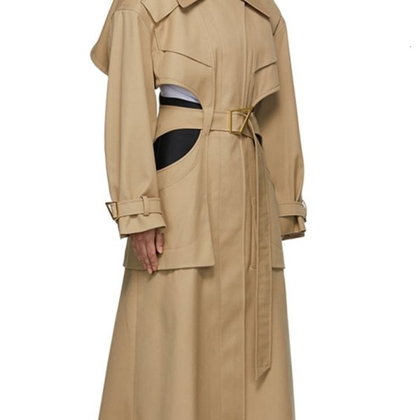 women's trench coats deat fashion coat laple hollow out belt deconstruct long sleeve windbreaker female autumn 17a2730 221205, Tan;black
women's trench coats deat fashion coat laple hollow out belt deconstruct long sleeve windbreaker female autumn 17a2730 221205, Tan;black