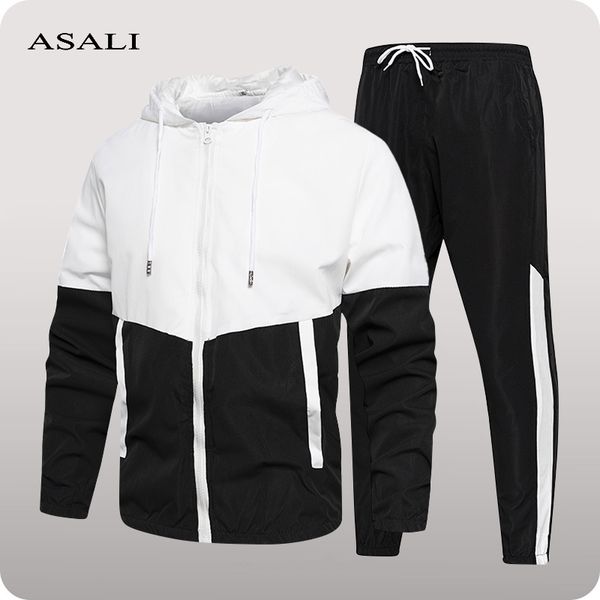 men's tracksuits casual set fashion streetwear hooded men tracksuit spring autumn sports two pieces mens jacket pants clothing 221206, Gray
men's tracksuits casual set fashion streetwear hooded men tracksuit spring autumn sports two pieces mens jacket pants clothing 221206, Gray