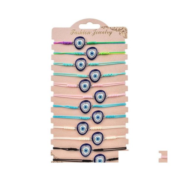charm bracelets 12pcs/lot wholesale braided rope bracelet blue turkish evil eye charms couples women adjustable string jewelry 860 r dhvvn, Golden;silver
charm bracelets 12pcs/lot wholesale braided rope bracelet blue turkish evil eye charms couples women adjustable string jewelry 860 r dhvvn, Golden;silver