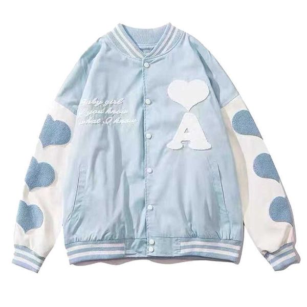 men's jackets letterman jacket men's spring heart embroidered baseball jacket y2k blue varsity bomber loose fashion casual women j, Black;brown
men's jackets letterman jacket men's spring heart embroidered baseball jacket y2k blue varsity bomber loose fashion casual women j, Black;brown