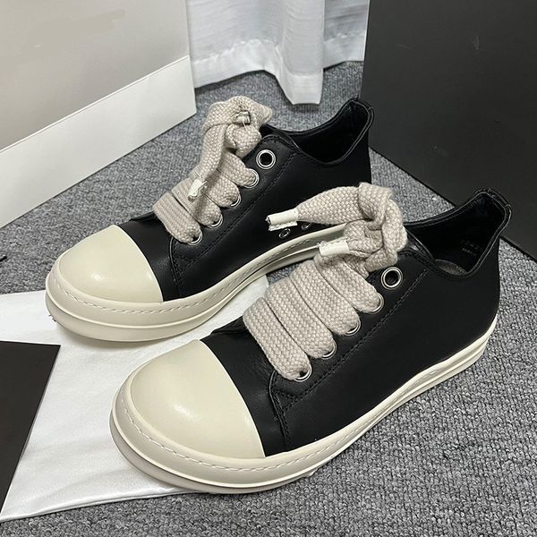 men's rick casual shoes street leather cover low ro owens women's sports shoes, Black
men's rick casual shoes street leather cover low ro owens women's sports shoes, Black
