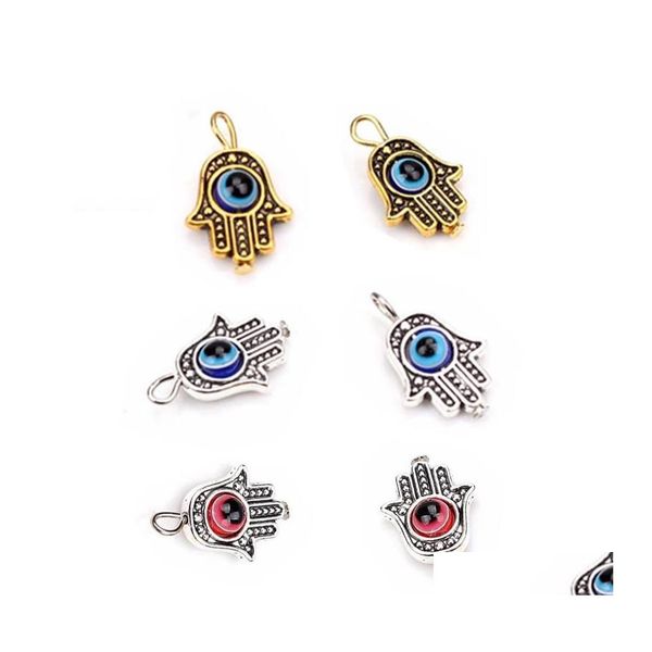 charms 50pcs turkish hamsa hand blue evil eye charms pendant for jewelry making findings 19x12mm 206 w2 drop delivery components dh4ap, Bronze;silver
charms 50pcs turkish hamsa hand blue evil eye charms pendant for jewelry making findings 19x12mm 206 w2 drop delivery components dh4ap, Bronze;silver