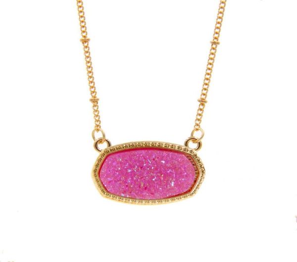 pendant necklaces resin oval druzy necklace gold color chain drusy hexagon style luxury designer brand fashion jewelry for womenpe1336764, Silver
pendant necklaces resin oval druzy necklace gold color chain drusy hexagon style luxury designer brand fashion jewelry for womenpe1336764, Silver