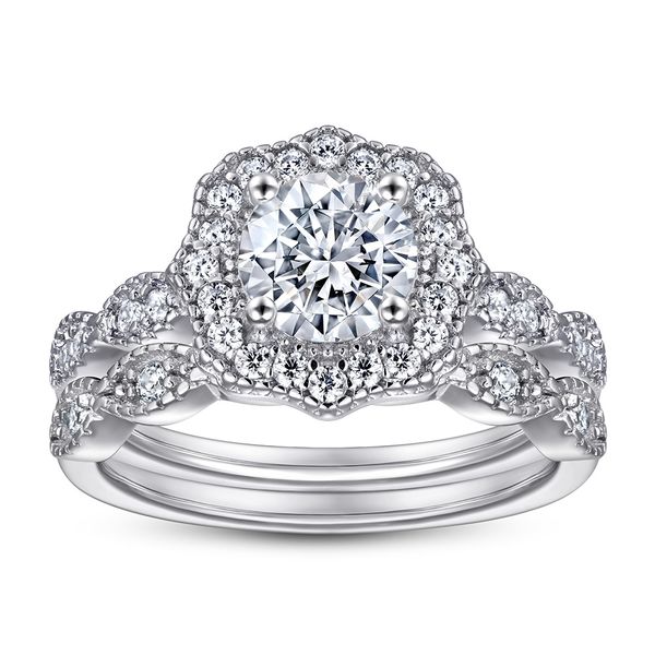 wedding accessories pure silver engagement rings 2pcs/set fadeless couple flower diamonds birdal ring proposal ring no fading ladies jewelry, White
wedding accessories pure silver engagement rings 2pcs/set fadeless couple flower diamonds birdal ring proposal ring no fading ladies jewelry, White