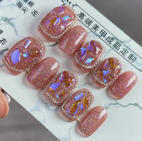 nail practice display summer handmad pink sweet sparkling aurora rhinestones square head short 3d glitter fake crystal s 1set10tip 221206
nail practice display summer handmad pink sweet sparkling aurora rhinestones square head short 3d glitter fake crystal s 1set10tip 221206