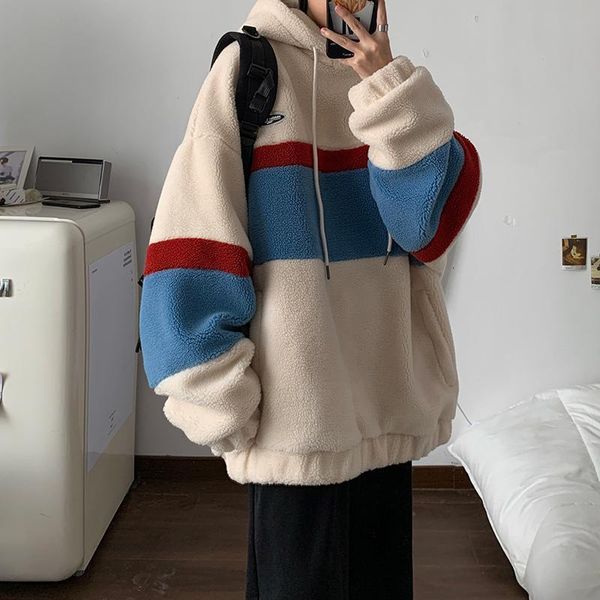 women s hoodies sweatshirts lamb wool high street sweater women s autumn and winter american style loose plus velvet thick coat ins 221206, Black
women s hoodies sweatshirts lamb wool high street sweater women s autumn and winter american style loose plus velvet thick coat ins 221206, Black