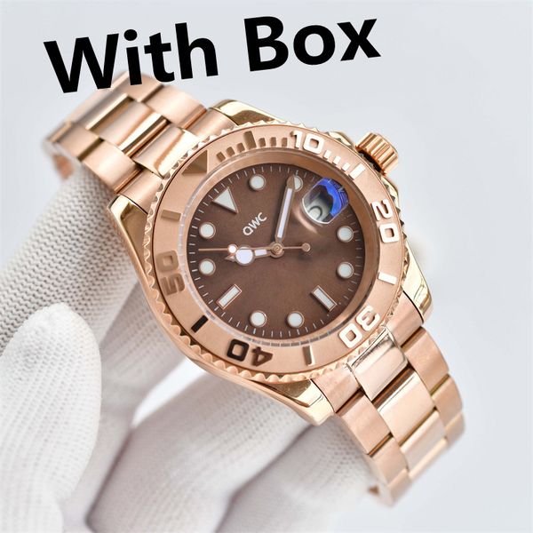men watches automatic gold mechanical watch size 40mm rotating ceramic ring automatic winding movement 904l fine steel watchband montre de l, Slivery;brown
men watches automatic gold mechanical watch size 40mm rotating ceramic ring automatic winding movement 904l fine steel watchband montre de l, Slivery;brown
