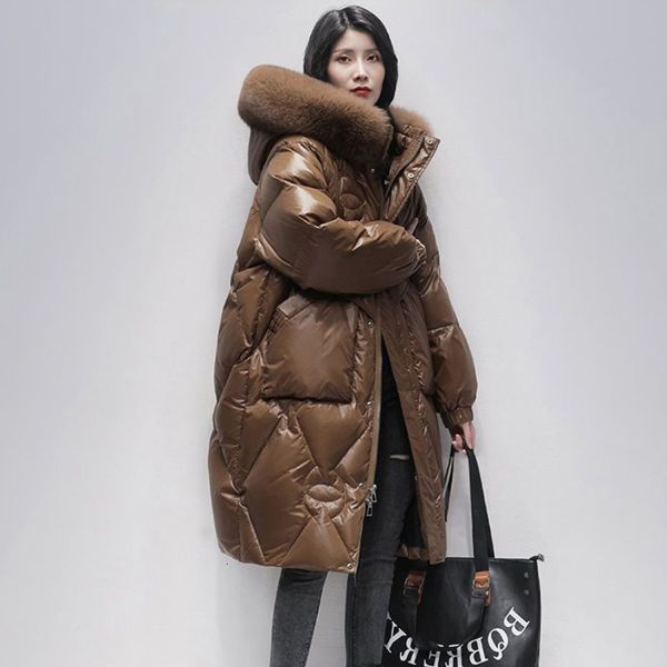 women's down parkas jacket thickened in winter for warmth retention medium long fashionable smooth washloose coat 221205, Black
women's down parkas jacket thickened in winter for warmth retention medium long fashionable smooth washloose coat 221205, Black