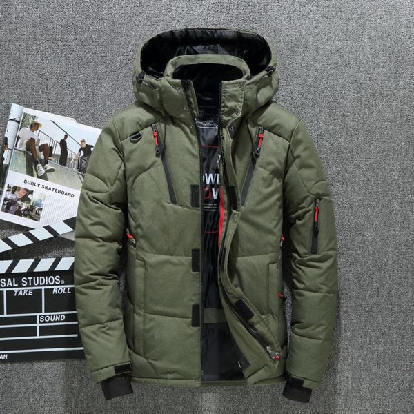 men's down parkas white duck thick jacket snow male warm hooded windproof winter outerwear 221206, Black
men's down parkas white duck thick jacket snow male warm hooded windproof winter outerwear 221206, Black