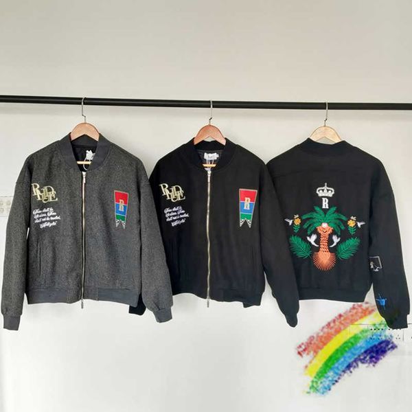 men's jackets vintage embroidered wool baseball jacket men women version loose bomber jackets black gray outerwear coat t221206, Black;brown
men's jackets vintage embroidered wool baseball jacket men women version loose bomber jackets black gray outerwear coat t221206, Black;brown
