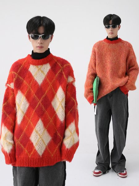 men's sweaters syuhgfa men's wear sweater autumn winter round collar both sides wear sweater loose korean plaid kintted sweater pu, White;black
men's sweaters syuhgfa men's wear sweater autumn winter round collar both sides wear sweater loose korean plaid kintted sweater pu, White;black