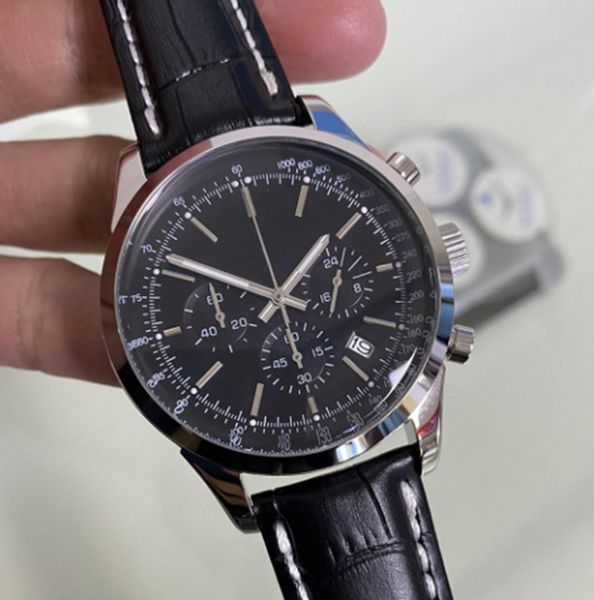 44mm chronomat transocean quality watch chronograph quartz movement black dial 50th anniversary men watch leather strap mens wristwatches lu, Slivery;brown
44mm chronomat transocean quality watch chronograph quartz movement black dial 50th anniversary men watch leather strap mens wristwatches lu, Slivery;brown