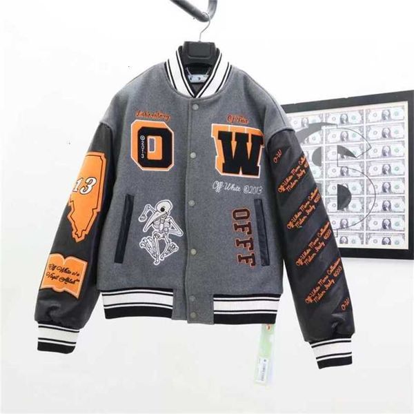 offss fall/winter men's and women's jackets high edition custom heavy industry embroidered skeleton applique wool tweed patchwork, Black;brown
offss fall/winter men's and women's jackets high edition custom heavy industry embroidered skeleton applique wool tweed patchwork, Black;brown