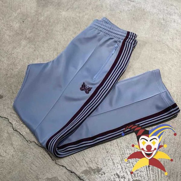 men's pants blue needles pants men women 1 1 brown webbing stripe embroidery butterfly needles track pants awge trousers t221205, Black
men's pants blue needles pants men women 1 1 brown webbing stripe embroidery butterfly needles track pants awge trousers t221205, Black
