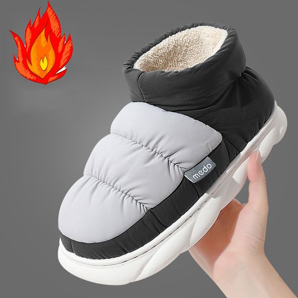 warm winter men's plush home outdoors women thick flat platform cotton snow ankle boots couple male slip on slippers 221205, Black
warm winter men's plush home outdoors women thick flat platform cotton snow ankle boots couple male slip on slippers 221205, Black