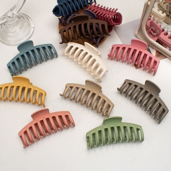 11cm women girls acrylic big size hair claw clips/barrettes frosted solid color hollow clamps fashion hair accessories headwear, Slivery;white
11cm women girls acrylic big size hair claw clips/barrettes frosted solid color hollow clamps fashion hair accessories headwear, Slivery;white