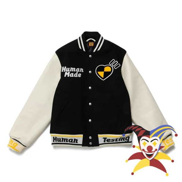 men's jackets 2022fw human made jacket men women embroidery leather sleeve baseball jacket coats varsity t221206, Black;brown
men's jackets 2022fw human made jacket men women embroidery leather sleeve baseball jacket coats varsity t221206, Black;brown