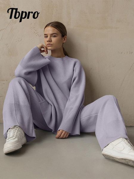 women's two piece pants women solid o-veck loose sweater set wide knitted lace-up slit autumn winter female fashion outfits 221205, White
women's two piece pants women solid o-veck loose sweater set wide knitted lace-up slit autumn winter female fashion outfits 221205, White