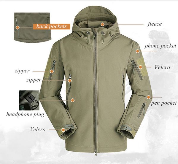 men's jackets mens tactical hiking shark skin soft shell clothes windbreaker flight pilot hood military fleece field 221206, Black;brown
men's jackets mens tactical hiking shark skin soft shell clothes windbreaker flight pilot hood military fleece field 221206, Black;brown