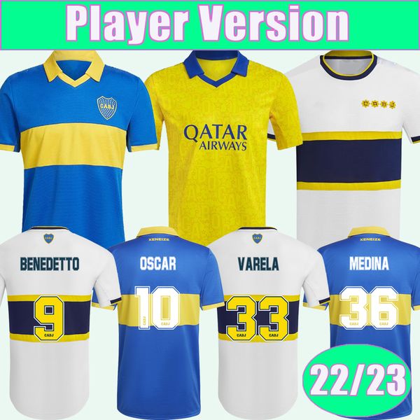 22 23 boca juniors rossi mens soccer jerseys villa player version medina salvio almendra varela home away 3rd football shirts short sleeve, Black;yellow
22 23 boca juniors rossi mens soccer jerseys villa player version medina salvio almendra varela home away 3rd football shirts short sleeve, Black;yellow