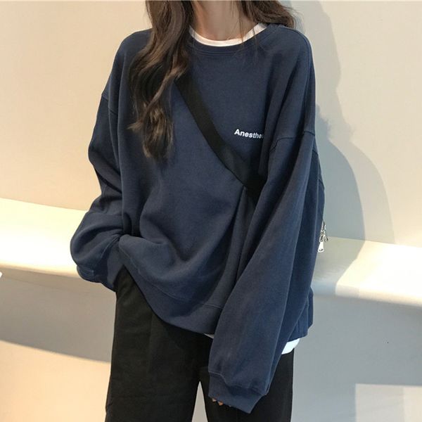 women's hoodies sweatshirts spring autumn kpop letters oversized hoodie fashion korean thin crewneck cool navy blue gray women clothes, Black
women's hoodies sweatshirts spring autumn kpop letters oversized hoodie fashion korean thin crewneck cool navy blue gray women clothes, Black