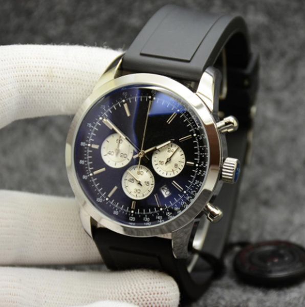 44mm chronomat transocean quality watch chronograph quartz movement black dial 50th anniversary men watch rubber strap mens wristwatches lux, Slivery;brown
44mm chronomat transocean quality watch chronograph quartz movement black dial 50th anniversary men watch rubber strap mens wristwatches lux, Slivery;brown