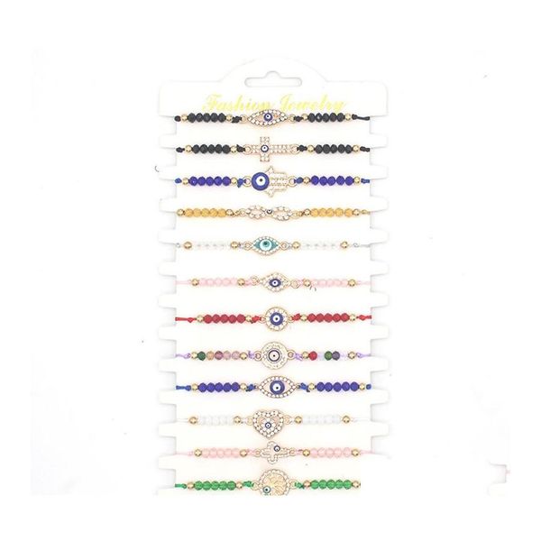 charm bracelets 12 pcs colorf diamond evil eye beaded bracelets handmade braided string good luck nazar amet bangle lucky turkish re dhfuq, Golden;silver
charm bracelets 12 pcs colorf diamond evil eye beaded bracelets handmade braided string good luck nazar amet bangle lucky turkish re dhfuq, Golden;silver
