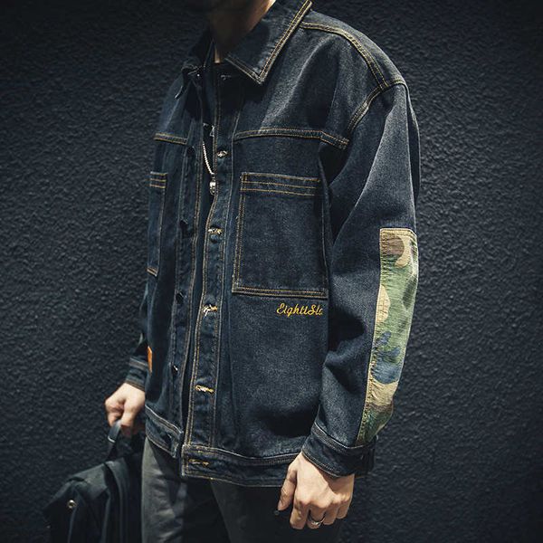 men's jackets denim jacket men's new loose trend jacket handsome japanese streetwear cargo coats camouflage stitch straight tough, Black;brown
men's jackets denim jacket men's new loose trend jacket handsome japanese streetwear cargo coats camouflage stitch straight tough, Black;brown