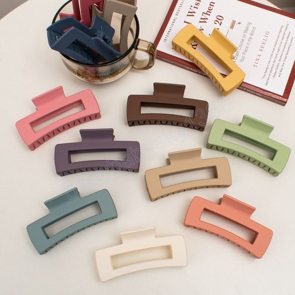 women girls acrylic big hair claw clips/barrettes frosted solid color clamps hairpin fashion hair accessories, Slivery;white
women girls acrylic big hair claw clips/barrettes frosted solid color clamps hairpin fashion hair accessories, Slivery;white