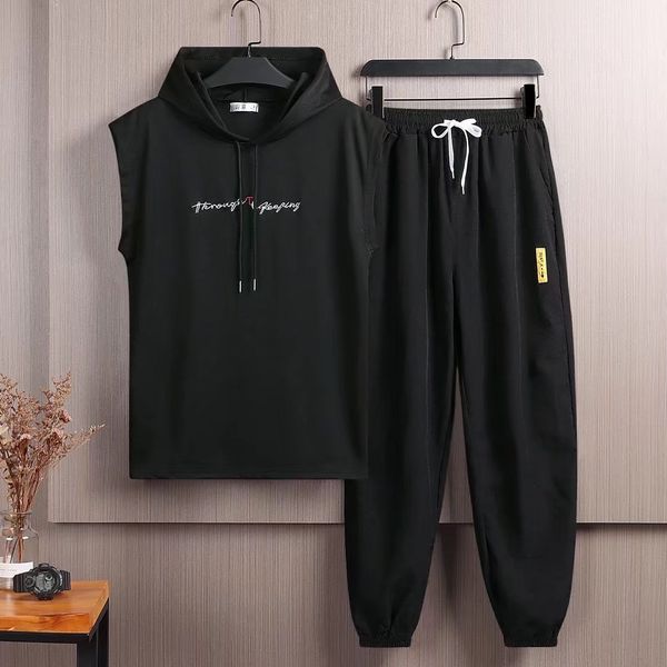 men's tracksuits man 2 piecs sweat suits mens solid sleeveless hooded vest sweatpants sets student sports fitness set men 221206, Gray
men's tracksuits man 2 piecs sweat suits mens solid sleeveless hooded vest sweatpants sets student sports fitness set men 221206, Gray