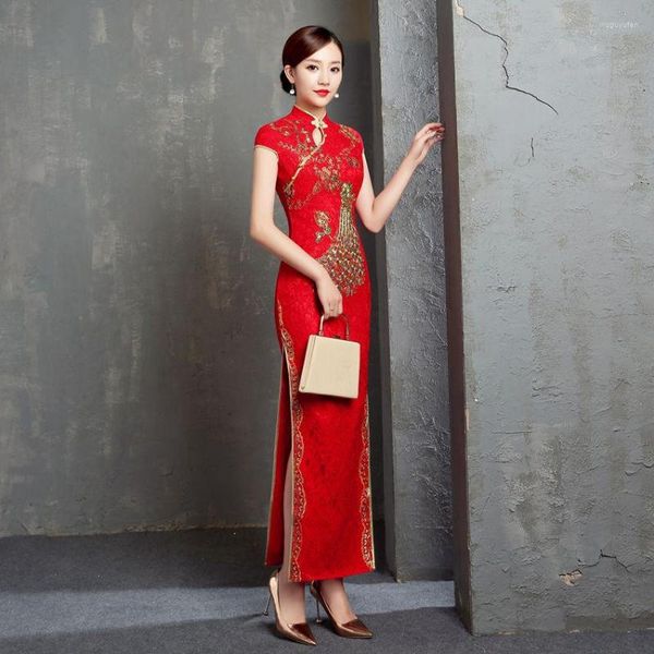 ethnic clothing red chinese traditional wedding cheongsam dress long embroidery qipao retro lace toast novelty clothes for women
ethnic clothing red chinese traditional wedding cheongsam dress long embroidery qipao retro lace toast novelty clothes for women