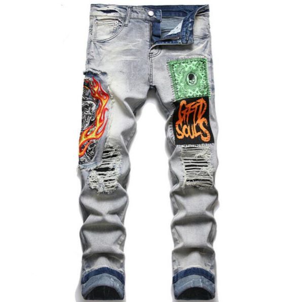 new men's jeans fashion casual hole brand men designer jeans pencil pant pantalones american fighter vaqueros, Blue
new men's jeans fashion casual hole brand men designer jeans pencil pant pantalones american fighter vaqueros, Blue