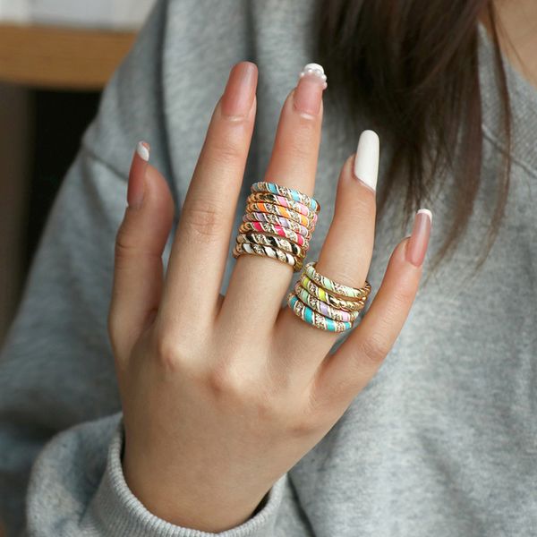 shiny zircon band rings 24k gold plated silver ultra thin enamel color rings fashion ring for women wedding jewelry christmas gift navidad
shiny zircon band rings 24k gold plated silver ultra thin enamel color rings fashion ring for women wedding jewelry christmas gift navidad