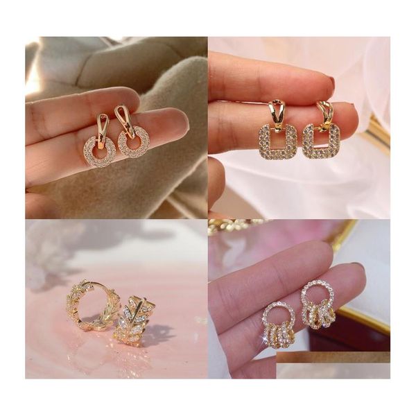 charm exquisite leaves circle stud earrings for women shiny rhinestone charm crystal butterfly flower earring wedding birthday jewel dhfrk, Golden
charm exquisite leaves circle stud earrings for women shiny rhinestone charm crystal butterfly flower earring wedding birthday jewel dhfrk, Golden