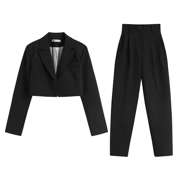 women's two piece pants loose women full sleeve short black blazers jackets straight suits female casual ol 2 pieces sets autumn outfit, White
women's two piece pants loose women full sleeve short black blazers jackets straight suits female casual ol 2 pieces sets autumn outfit, White