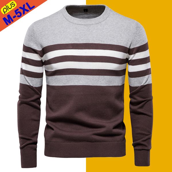men's sweaters sweater men pullover cotton striped male autumn winter fashion jersey mens basic boy jumpers plus size 5xl 221206, White;black
men's sweaters sweater men pullover cotton striped male autumn winter fashion jersey mens basic boy jumpers plus size 5xl 221206, White;black