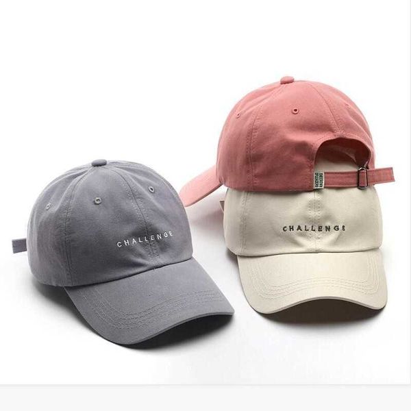 ball caps 2021 new challenge letter embroidery baseball summer fashion sun hat men and women casual stretch challenge hip hop cap 1206, Blue;gray