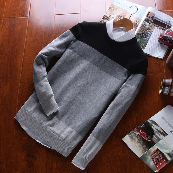 men's sweaters grade 100% cotton designer fashion brand pullover striped knitted sweater men korean casual plain jumper clothes 221206, White;black
men's sweaters grade 100% cotton designer fashion brand pullover striped knitted sweater men korean casual plain jumper clothes 221206, White;black