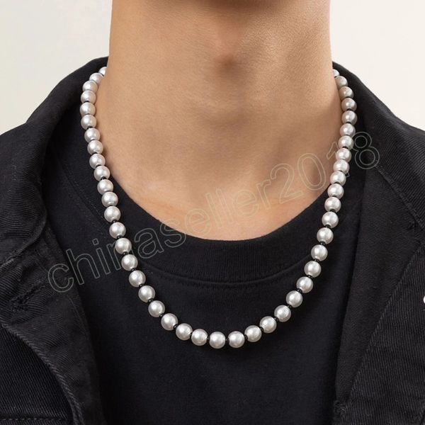 trendy imitation pearl beads choker necklace men charms beaded chains necklaces on neck collar fashion jewelry accessories, Golden;silver
trendy imitation pearl beads choker necklace men charms beaded chains necklaces on neck collar fashion jewelry accessories, Golden;silver