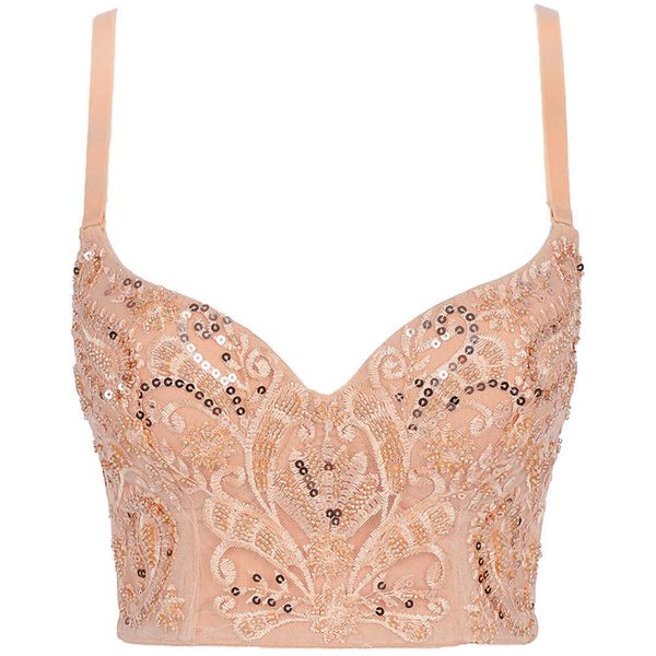elastic body shaping bra women's yoga embroidered sequin vest suspender gathered together to wear french bra, White
elastic body shaping bra women's yoga embroidered sequin vest suspender gathered together to wear french bra, White