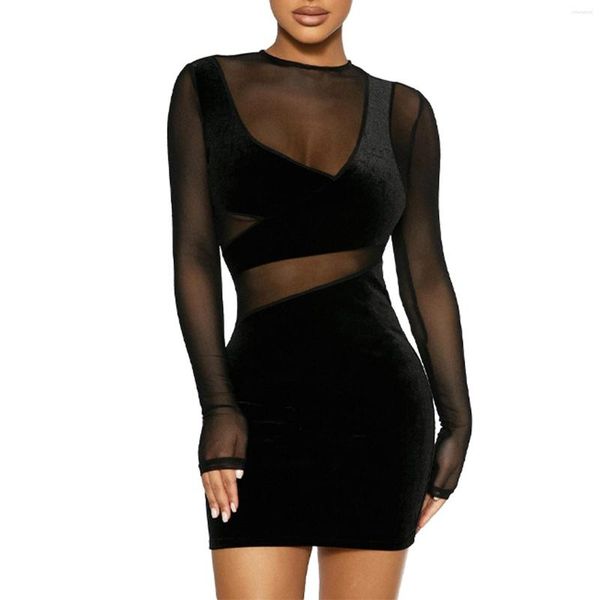 casual dresses women mesh dress patchwork sheer see through skinny long sleeve round neck back perspective bodycon mini, Black;gray
casual dresses women mesh dress patchwork sheer see through skinny long sleeve round neck back perspective bodycon mini, Black;gray