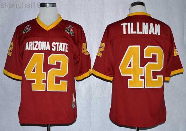 american college football wear football jersey rose bowl arizona state sun devis pat tillman 42 maroon stitched shirts mens s-xxxl, Black
american college football wear football jersey rose bowl arizona state sun devis pat tillman 42 maroon stitched shirts mens s-xxxl, Black
