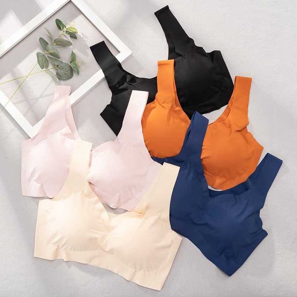 ice silk bra seamless vest bras women push up underwear sleep padded shock-proof thin candy lingerie bralette, Red;black
ice silk bra seamless vest bras women push up underwear sleep padded shock-proof thin candy lingerie bralette, Red;black